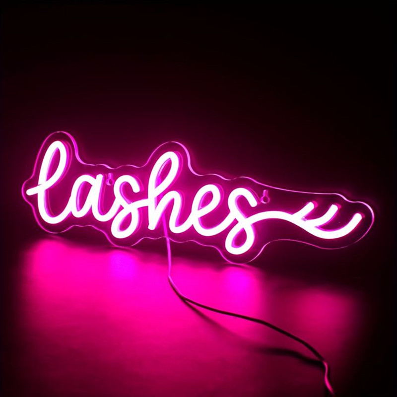 Panneau néon LED rose pour cil - Beauty And Makeup Studio avis et prix