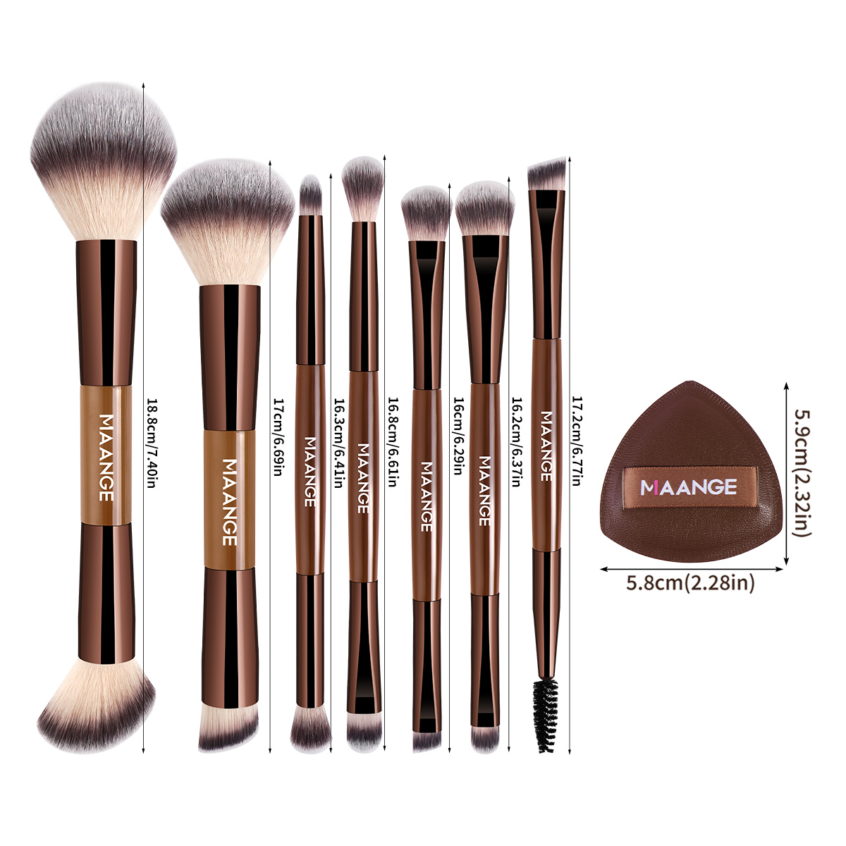 MAANGE 7 pinceaux de maquillag - Huda Beauty Makeup Brush Set avis et prix